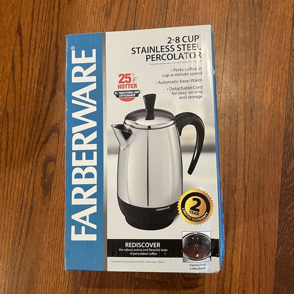 Farberware 2-8 CUP STAINLESS STEEL PERCOLATOR